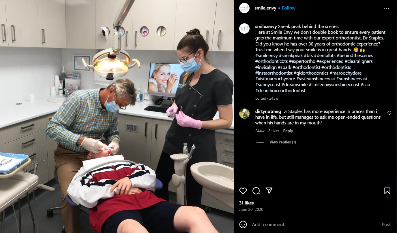 A Dentist Sharing Behind the Scenes of Dental Procedures on Instagram