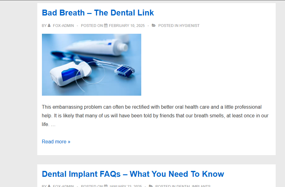 Blogs on Dental Health