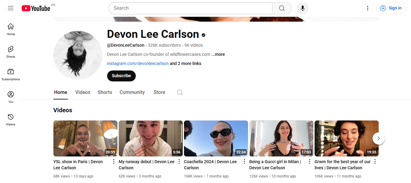 The YouTube Channel of Devon Lee Carlson, Showcasing the Glimpses of Her Professional Life in the Videos