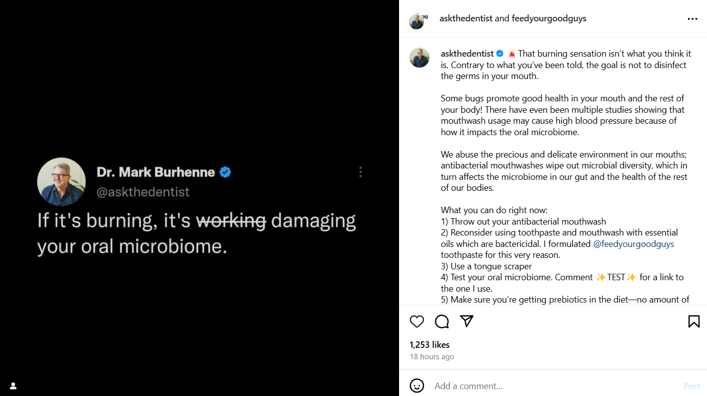Informative Instagram Post by @askthedentist