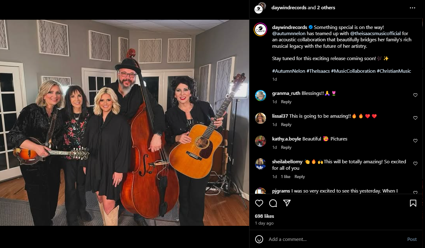 An Instagram Post Featuring Music Collaboration Between Artists