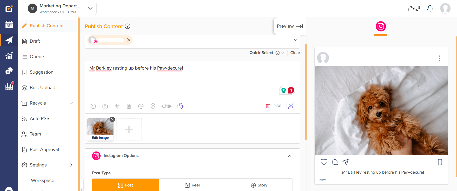 Social Champ’s Dashboard