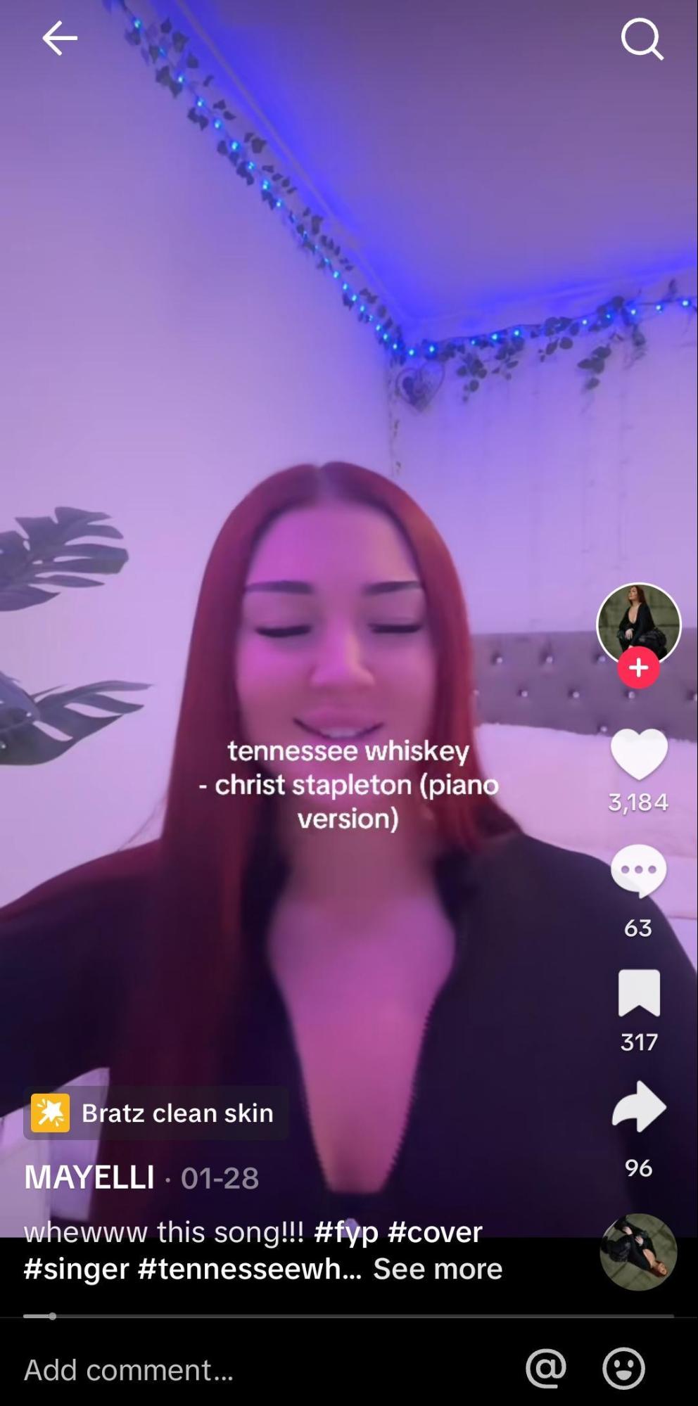 A Music Artist Sharing the User-Generated Content on Her Feed