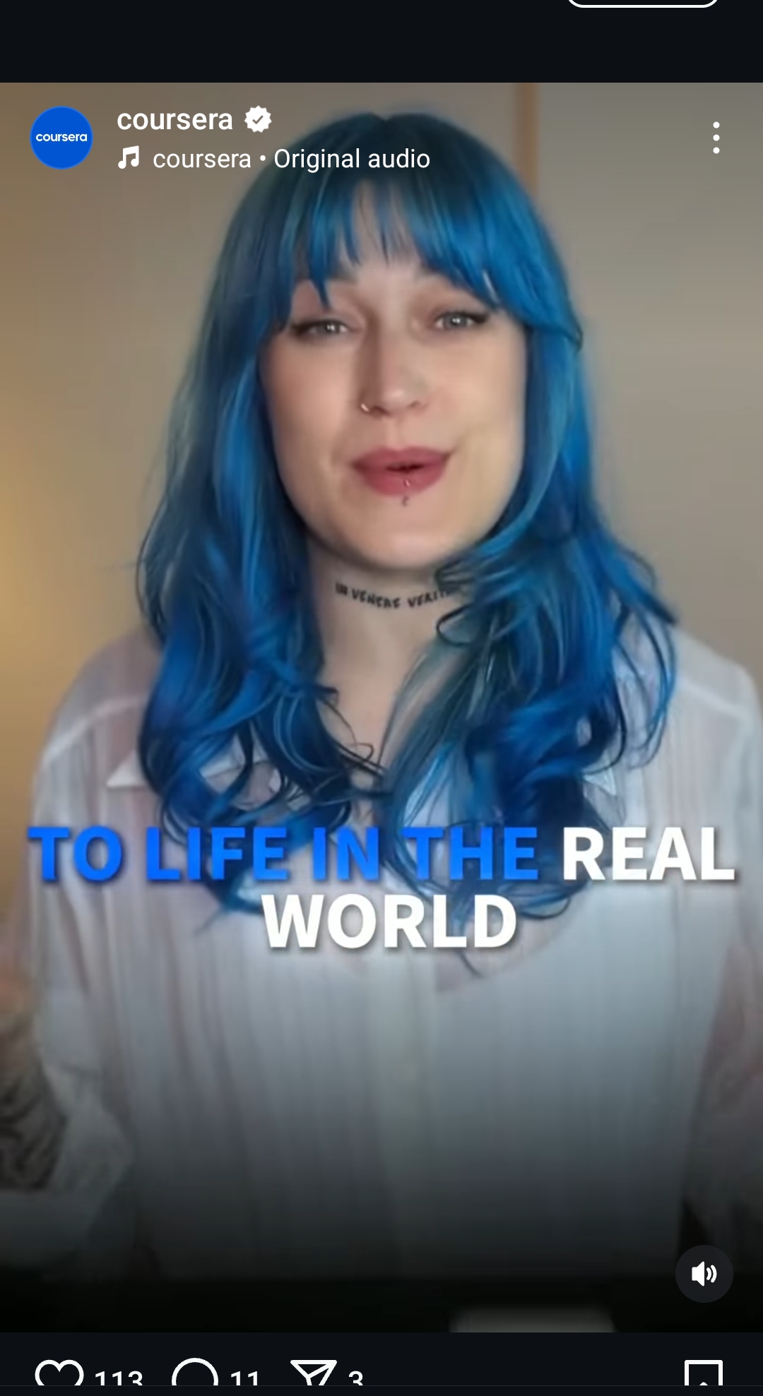 Video Content Example on Instagram
