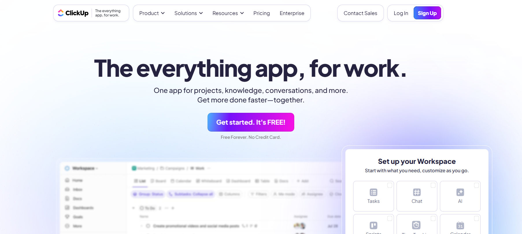 ClickUp Landing Page