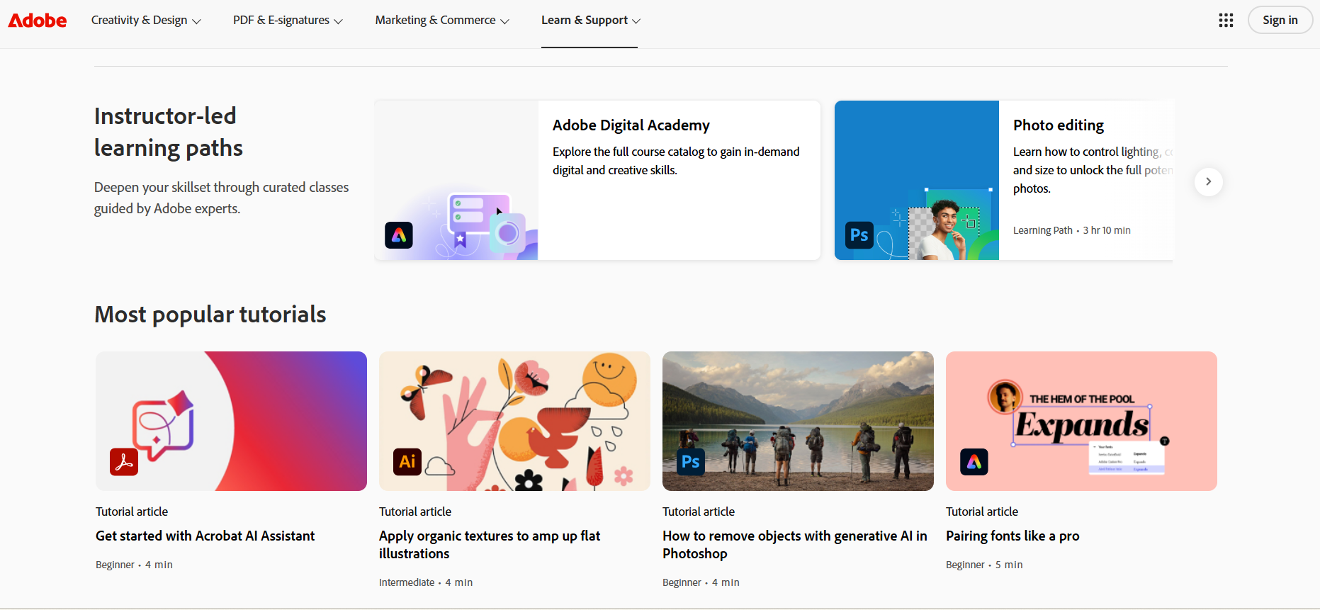 A Screenshot of Content Marketing by Adobe