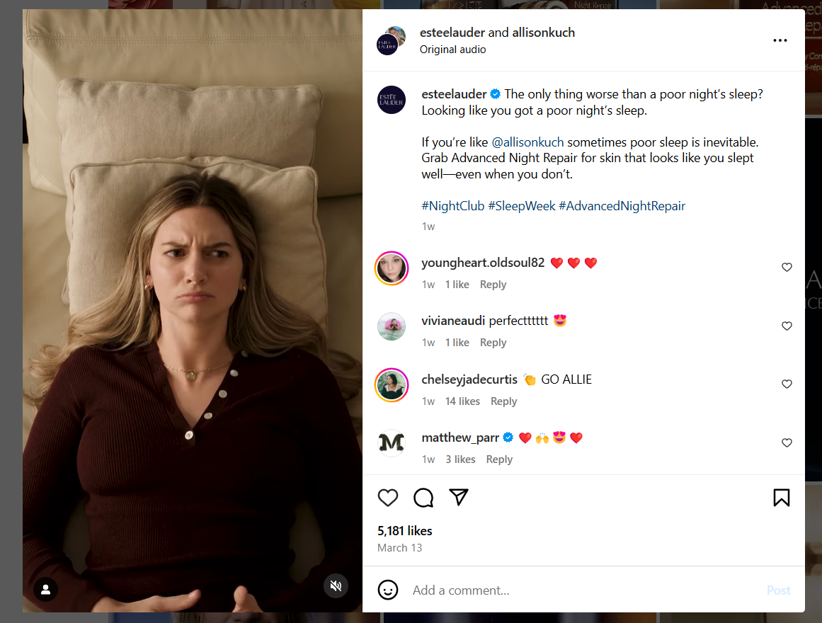 Post about Estee Lauder’s Collaboration