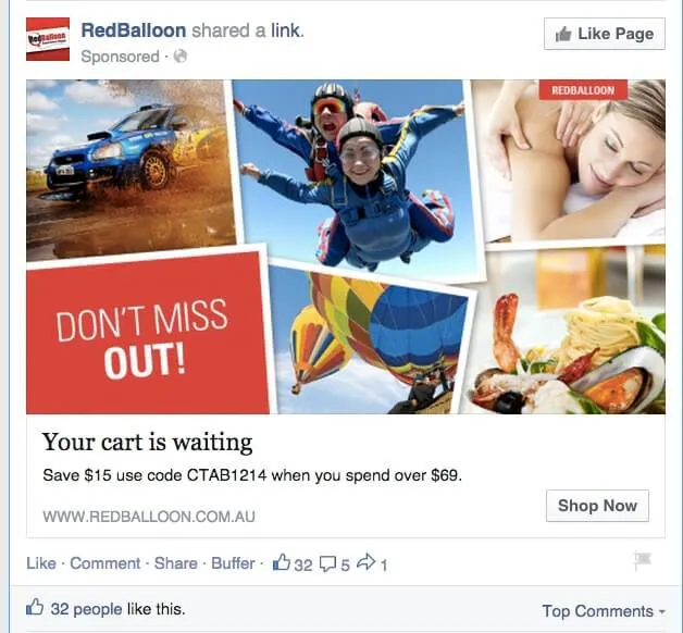 Example of Retargeting Ad
