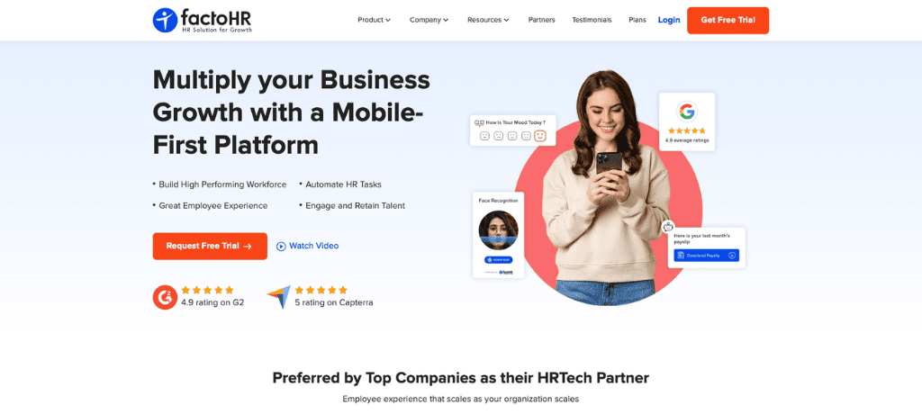 factoHR landing page