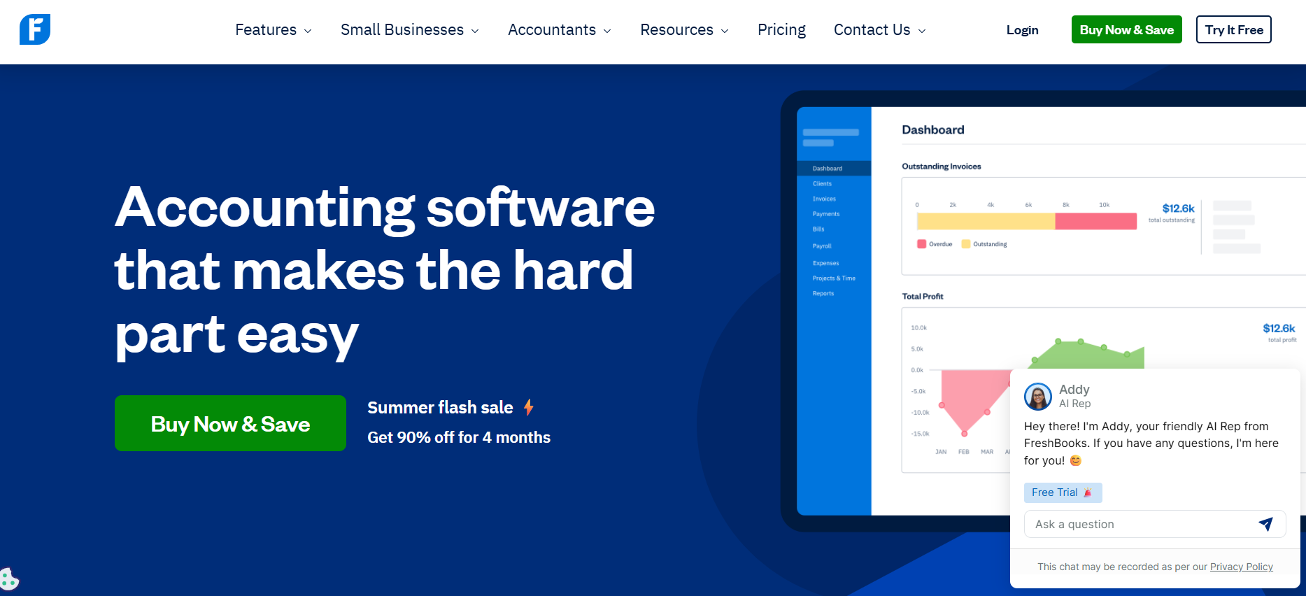 FreshBooks Landing Page