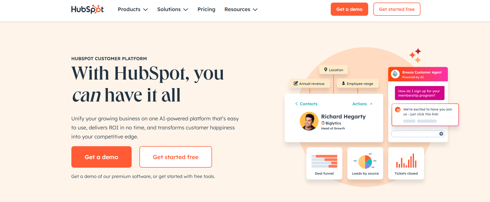 HubSpot Landing Page