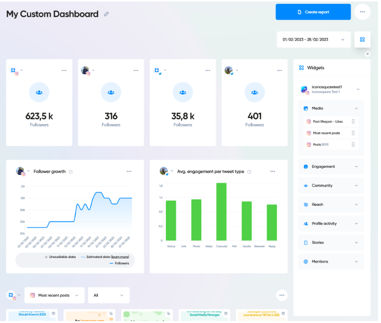 Iconosquare’s Dashboard