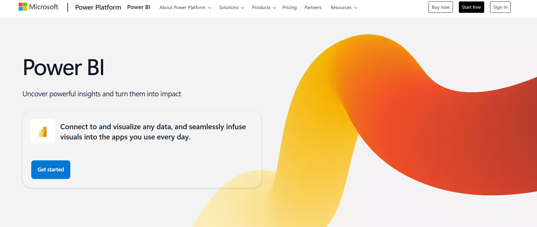 Power BI Landing Page