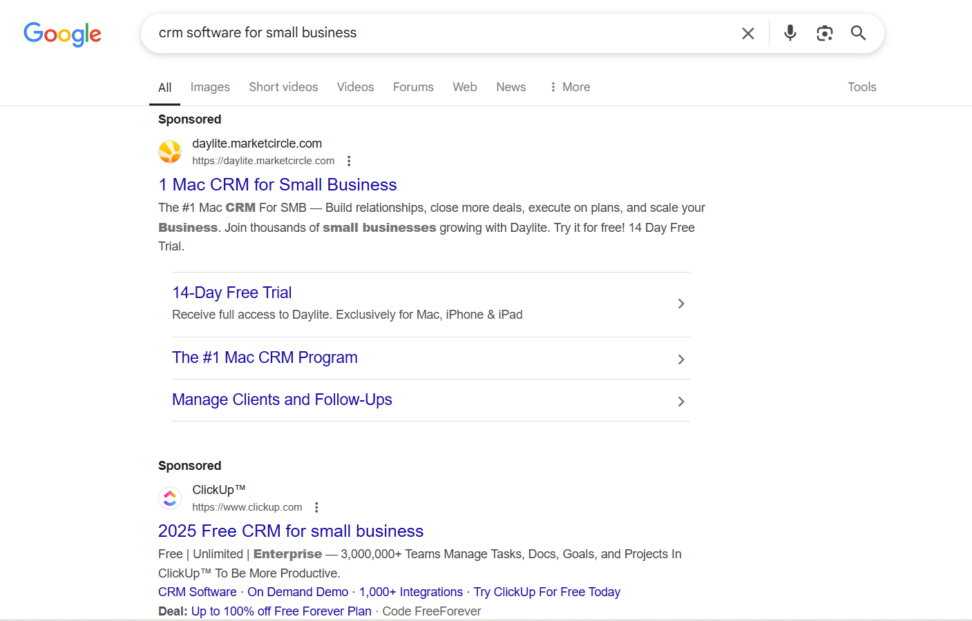 A Screenshot of Google Ads