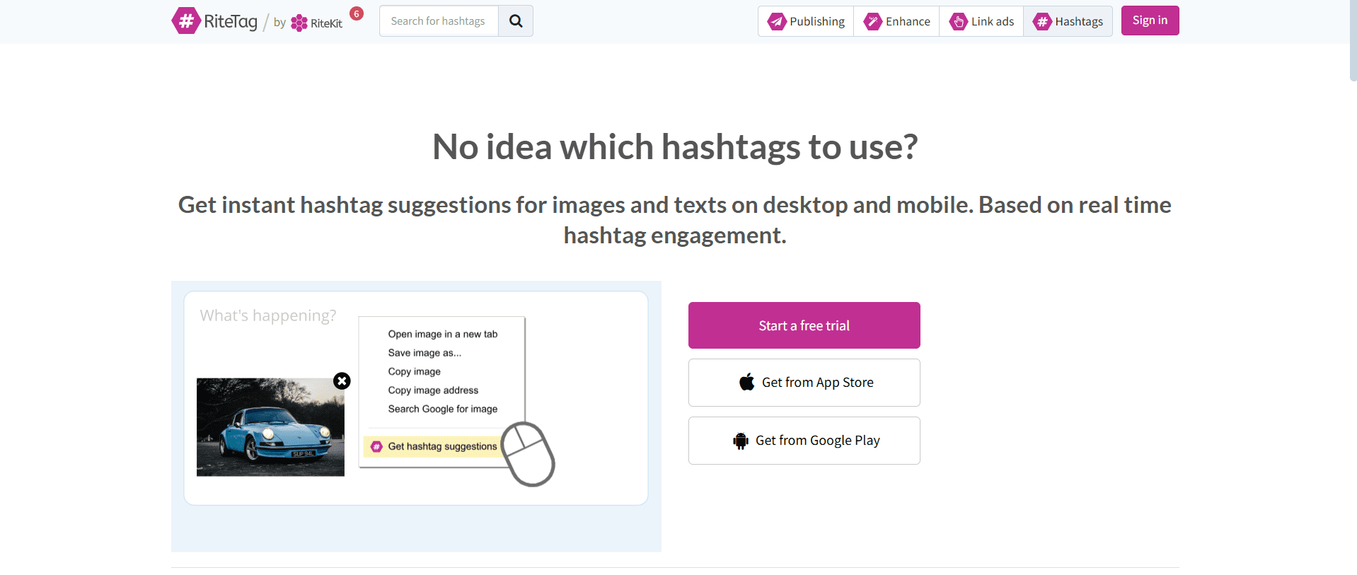 RiteTag Landing Page
