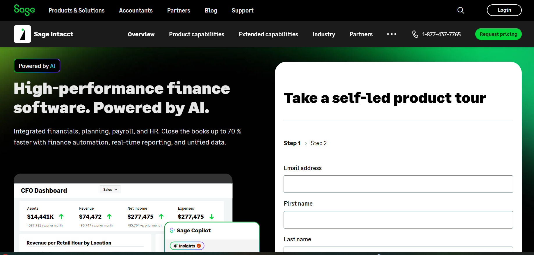 Sage Intacct Landing Page