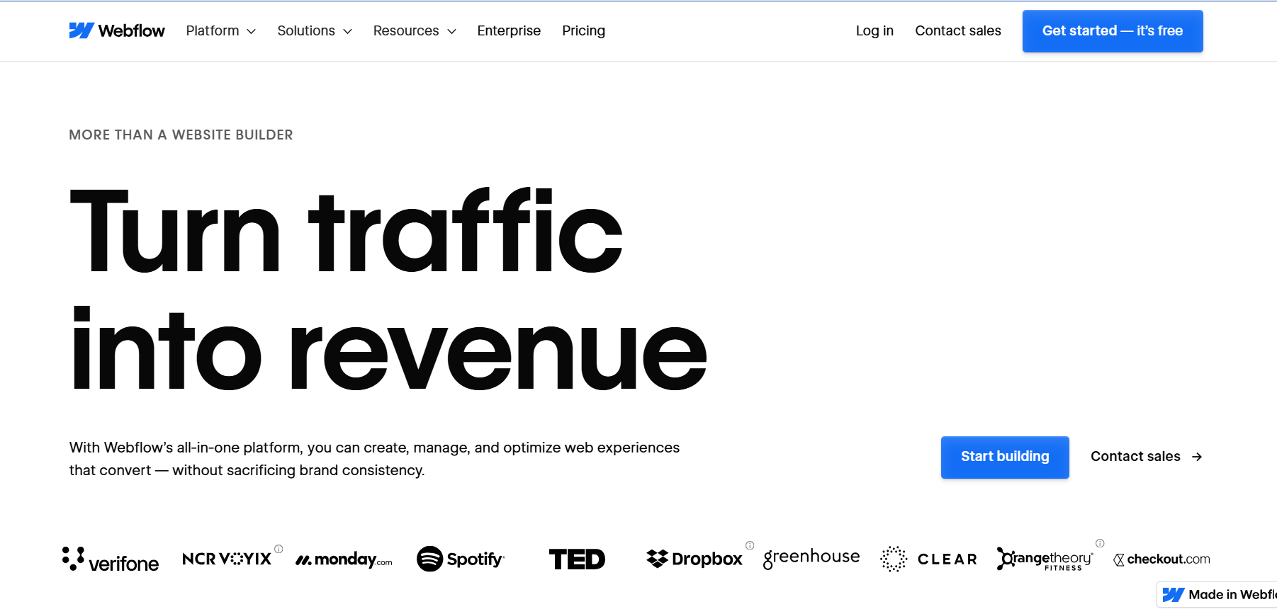 Webflow Landing Page