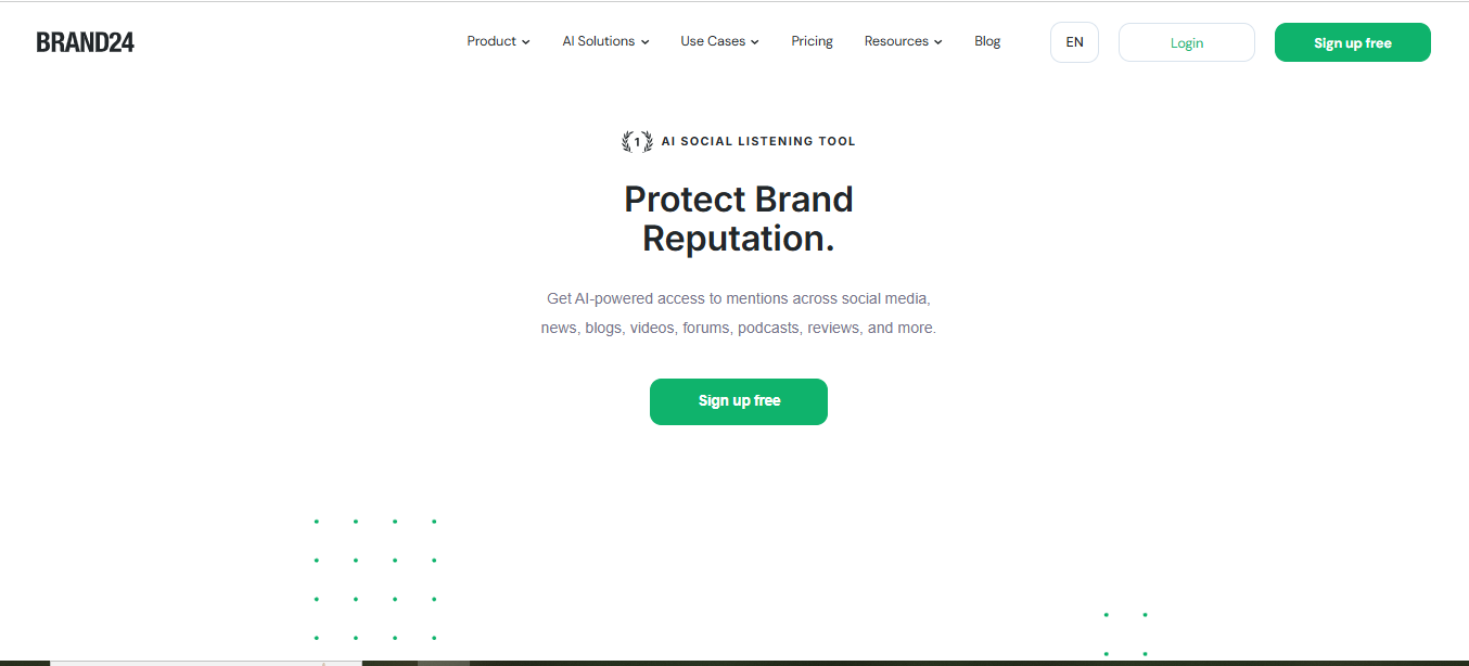 Brand24's Homepage