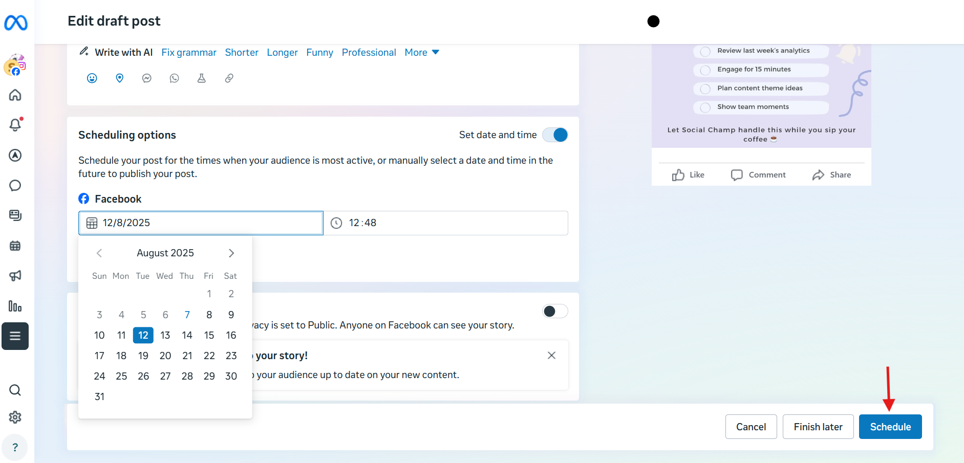 Schedule Your Post