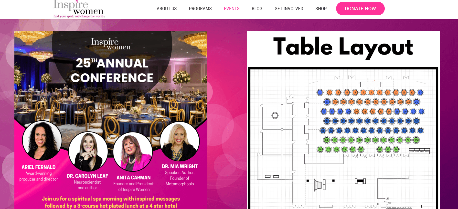 15+ Event Marketing Strategies to Boost Engagement & Sales in 2026 12 Inspire Women’s 25th Annual Conference Landing Page (Source: Inspire Women)