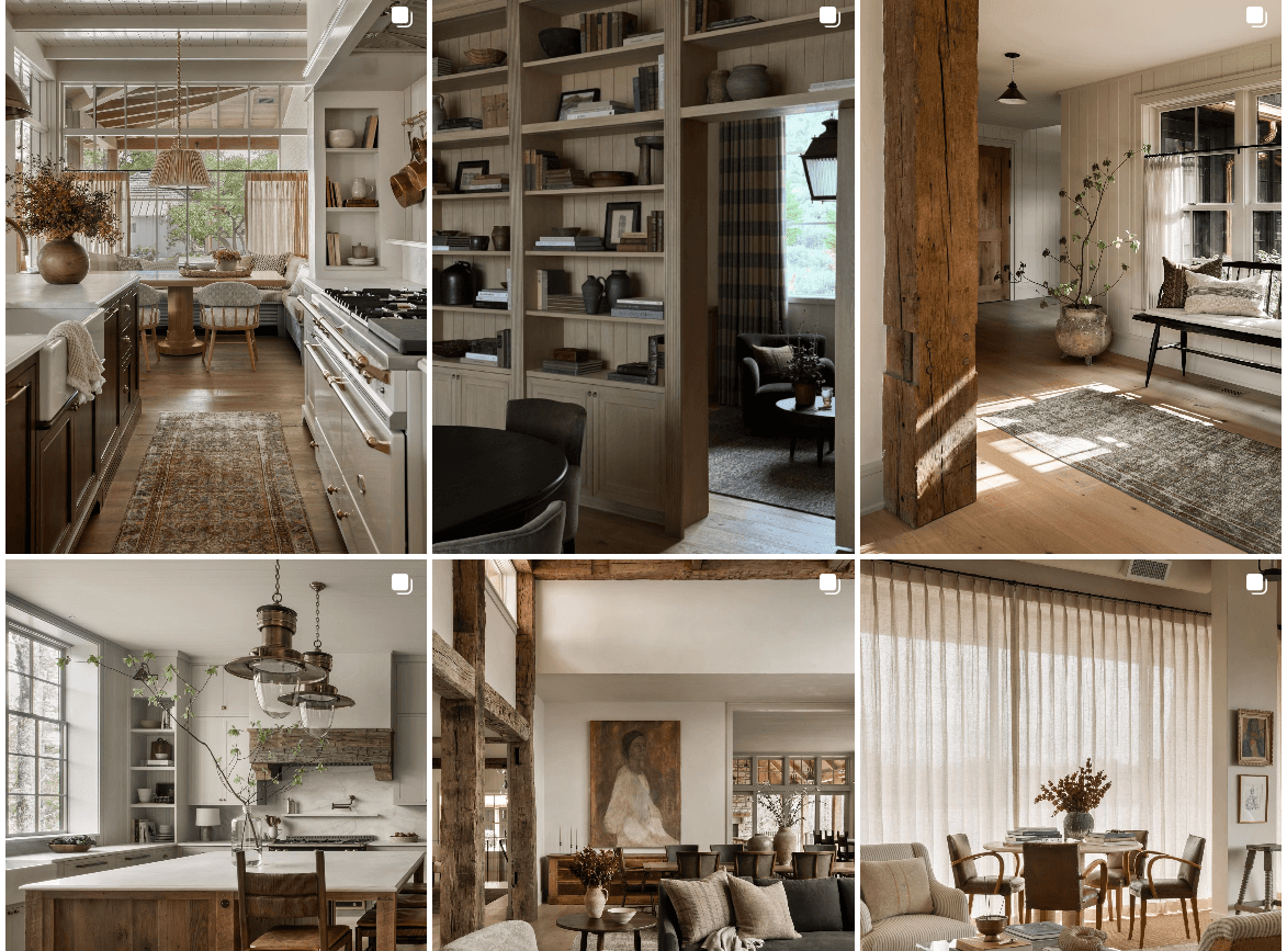 Marketing for Interior Designers 101: Smart Strategies That Work 4 Instagram Grid of @amberinteriors