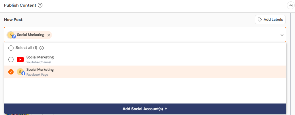 Select Facebook