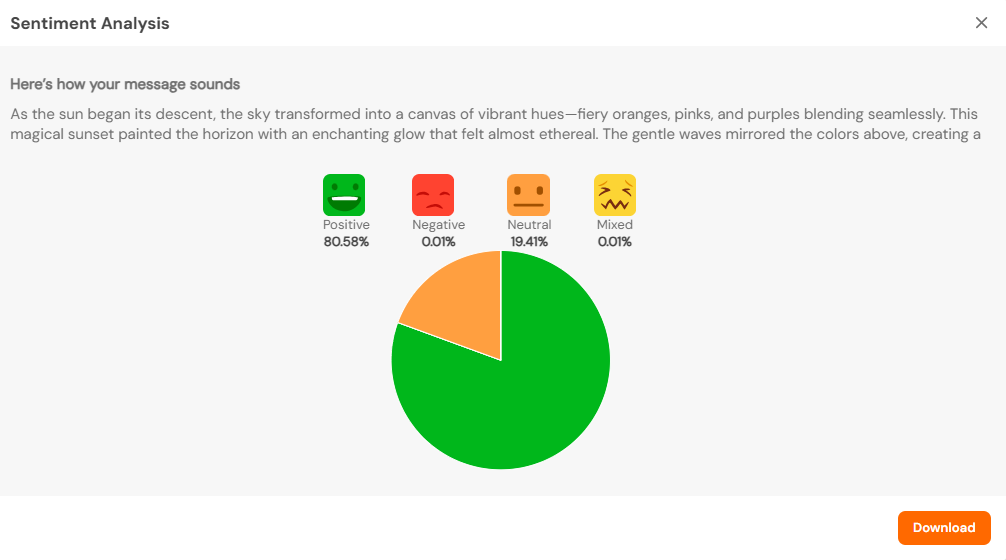 Social Champ’s Sentiment Analysis Feature