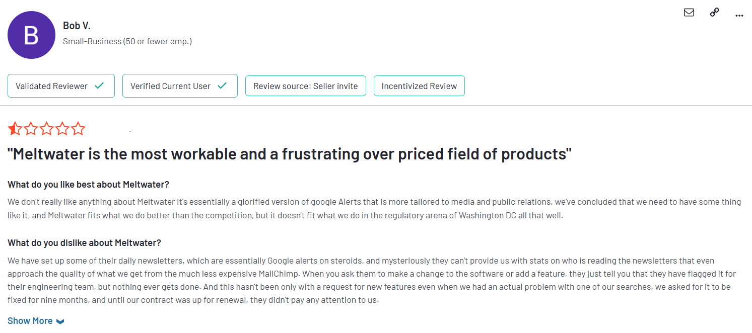 a review for meltwater on g2