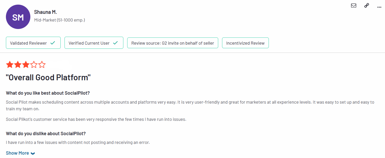 a review on g2 for socialpilot