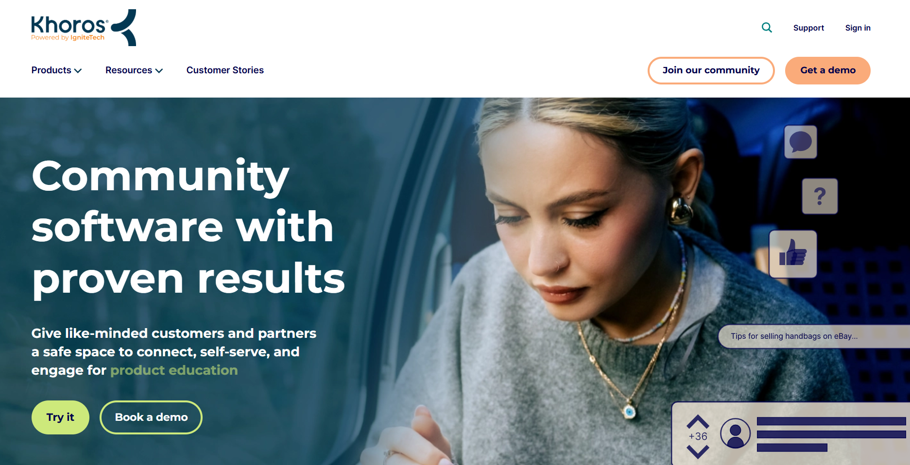 Khoros Landing Page