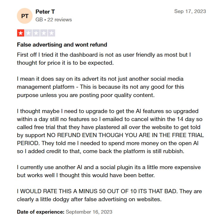 Peter's Experience on Using Radaar on Trustpilot