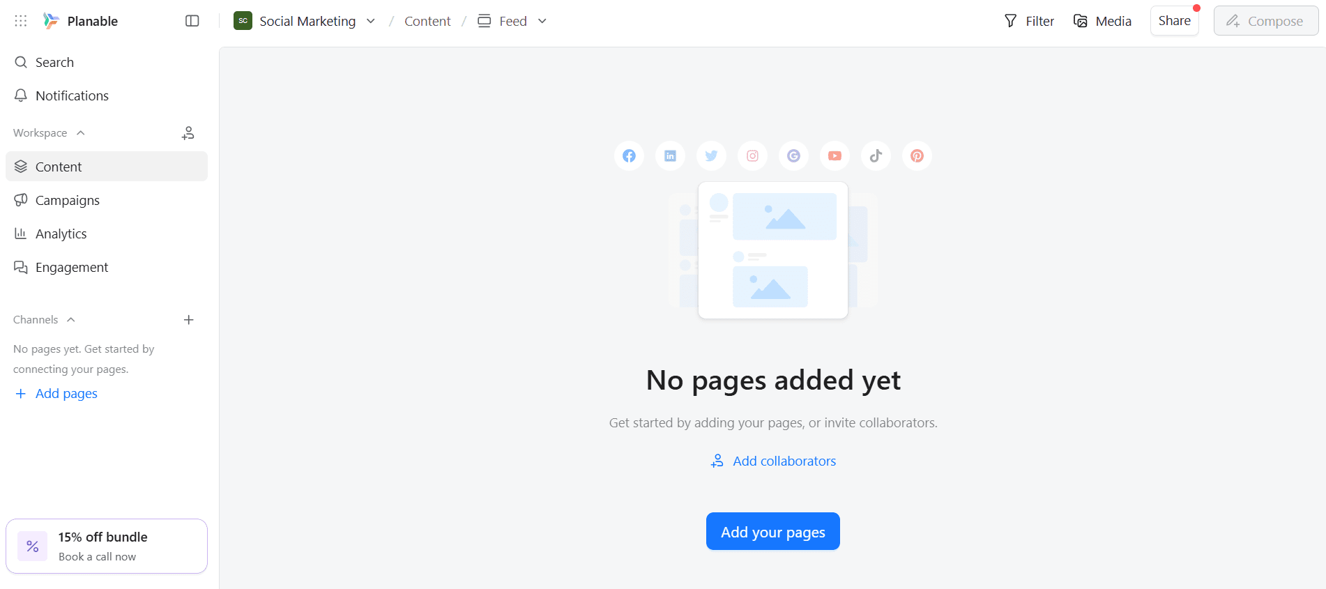 Planable's Dashboard