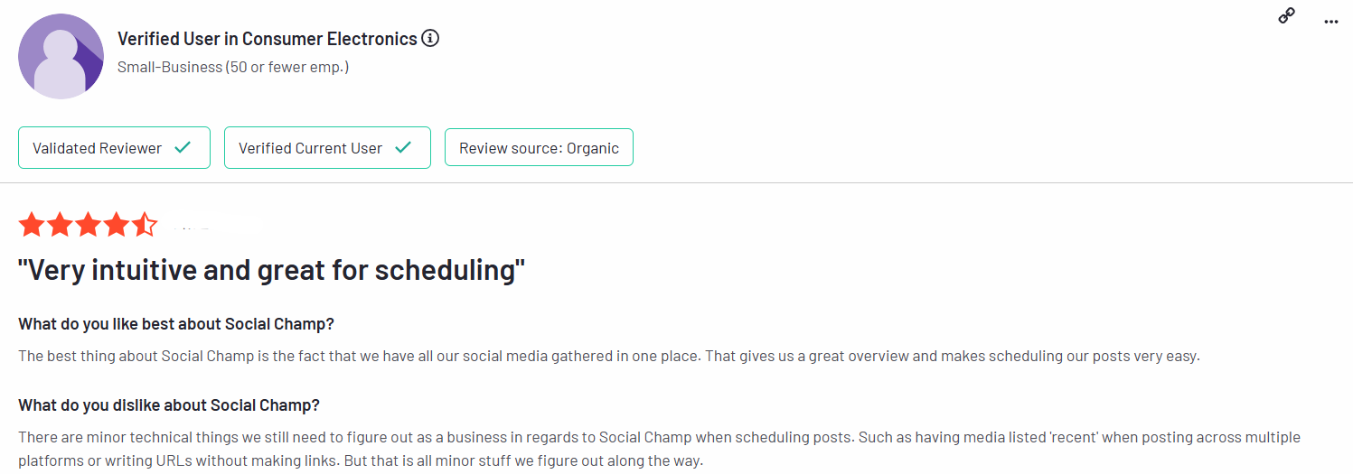 A Review for Social Champ on G2