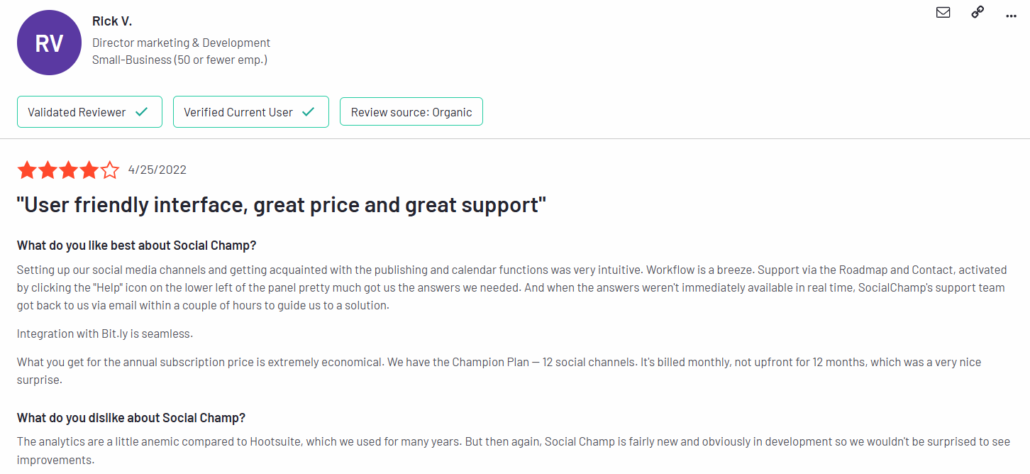 A Review of Social Champ on G2