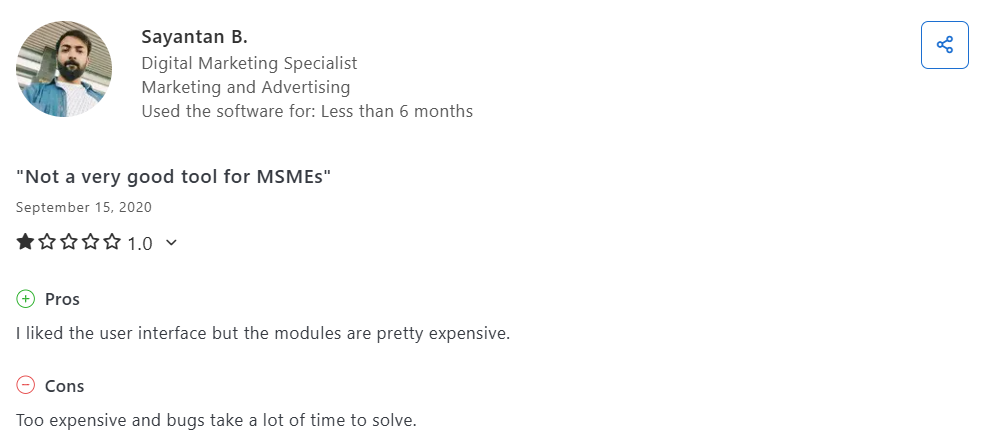A User Considered Sprinklr an Expensive Tool