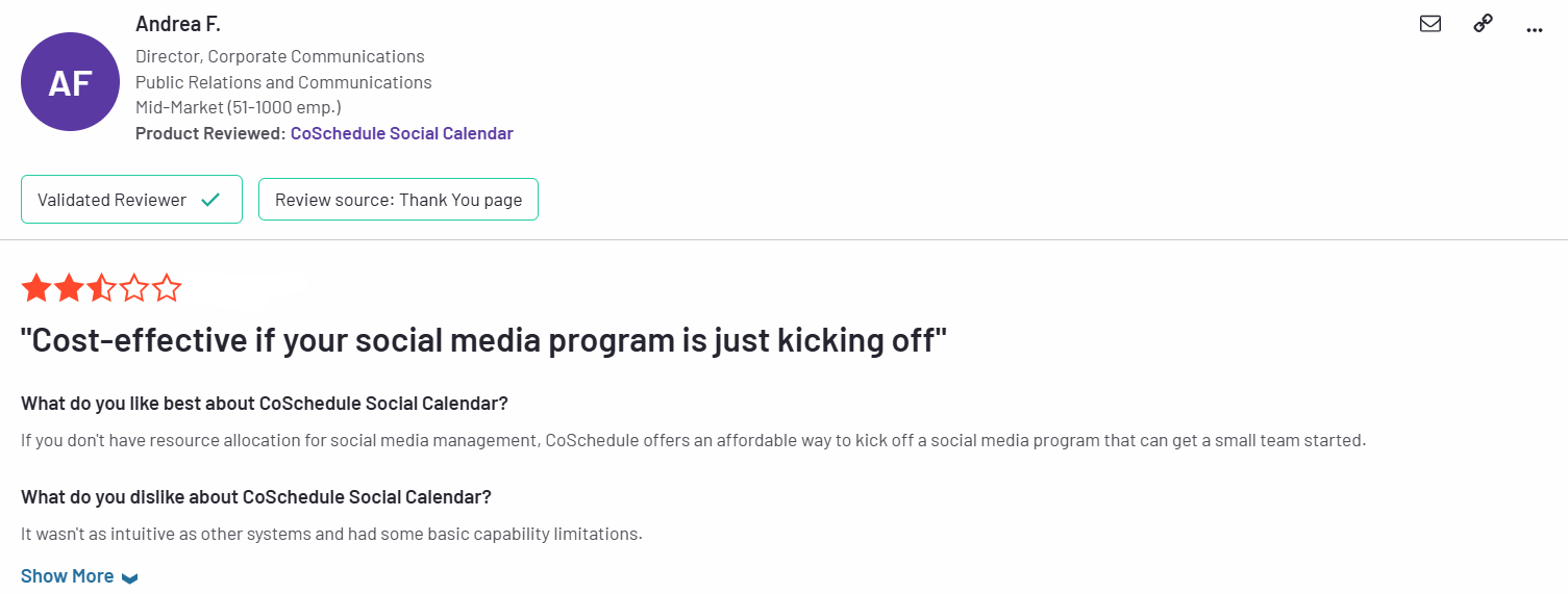 a review for coschedule on g2