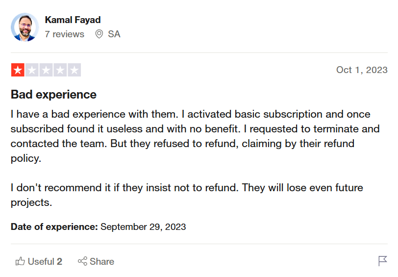 a review of agorapulse on trustpilot