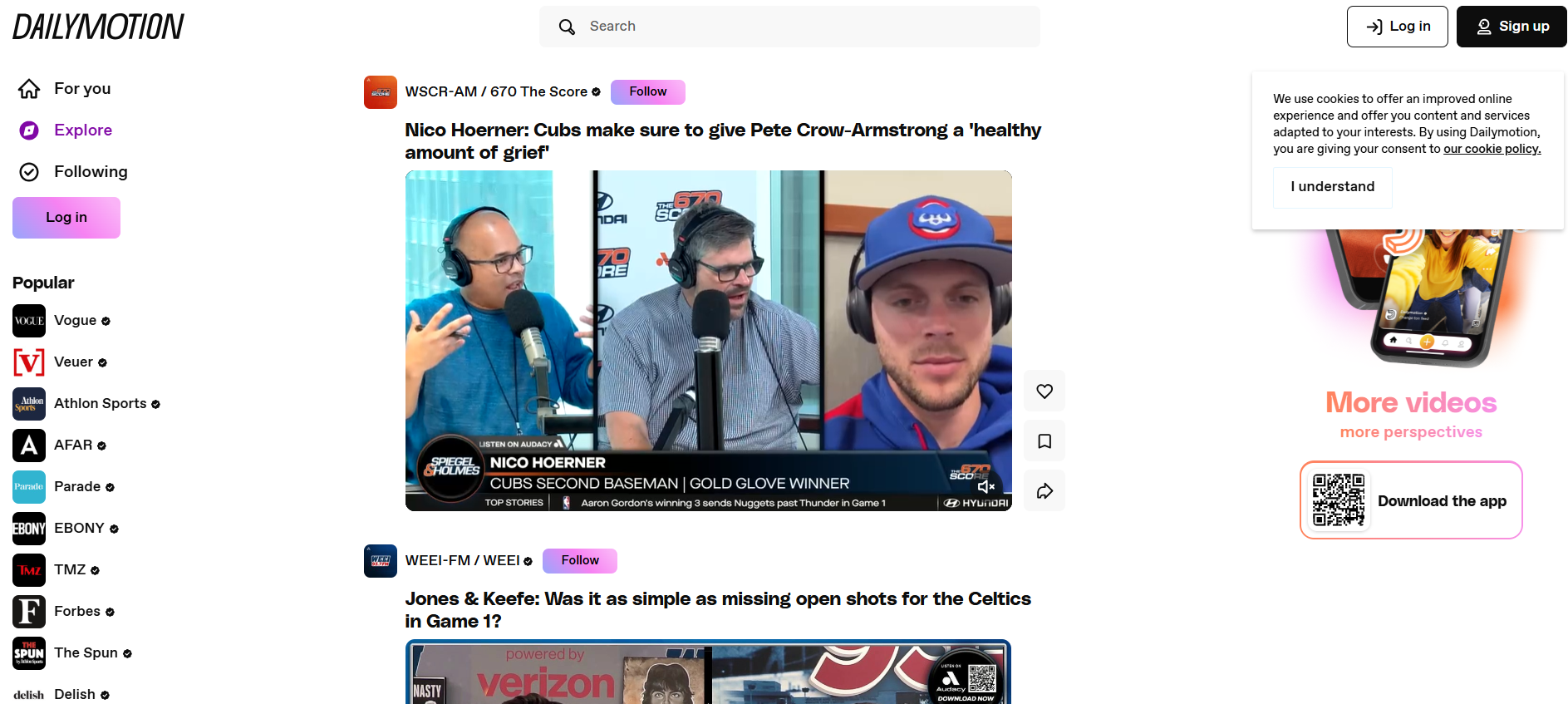 Dailymotion’s Homepage