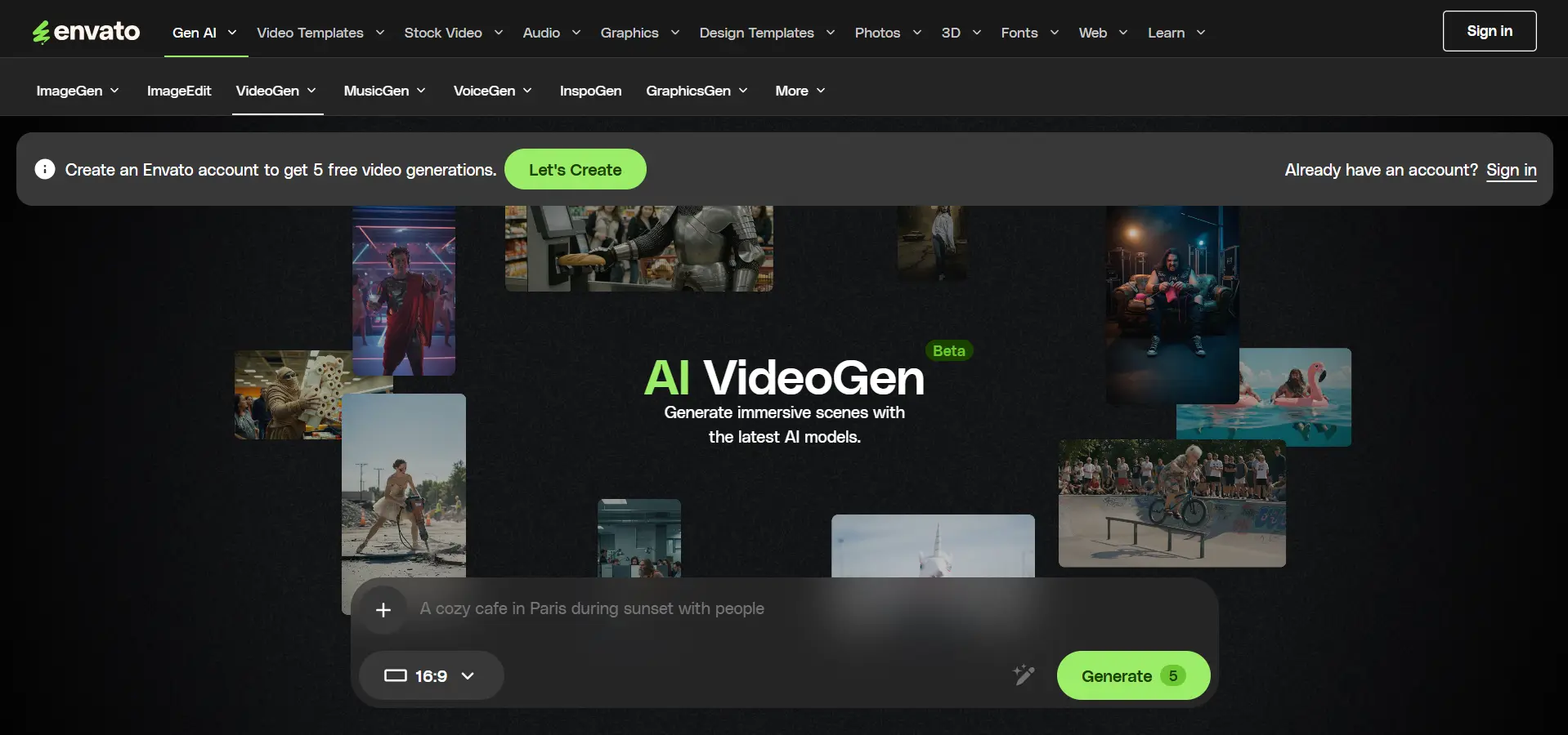 envato ai video gen