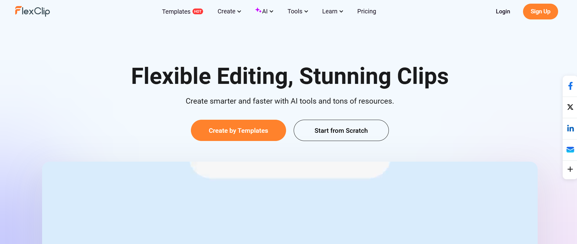 Flexclip's Homepage
