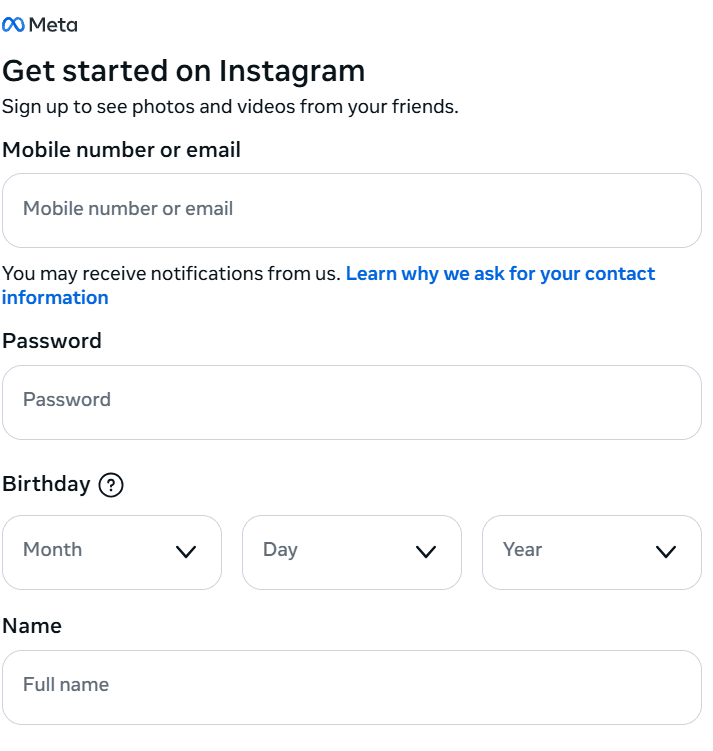 How to Use Instagram in 2026: Guide for Beginners 4 Instagram Sign Up