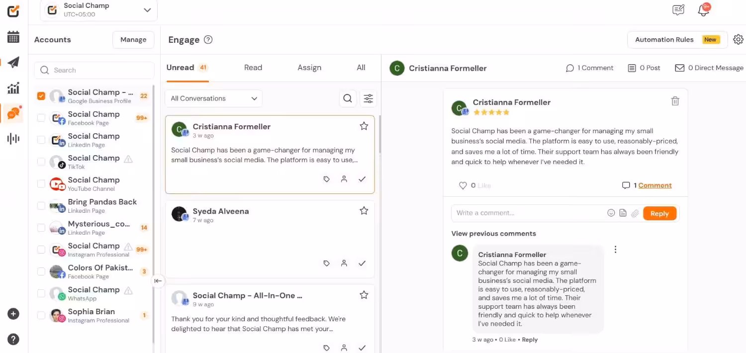 Publer Pricing 2026: Plans, Features and Complete Cost Breakdown 11 Social Champ’s Social Inbox