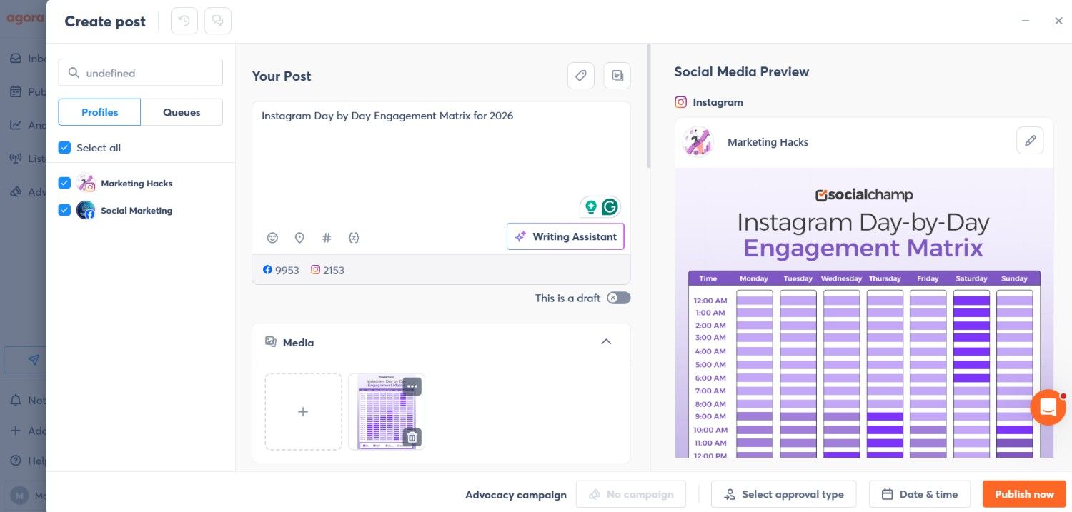 Agorapulse's Dashboard