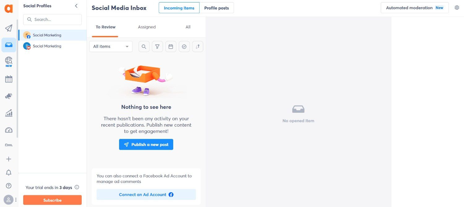 Agorapulse's Dashboard