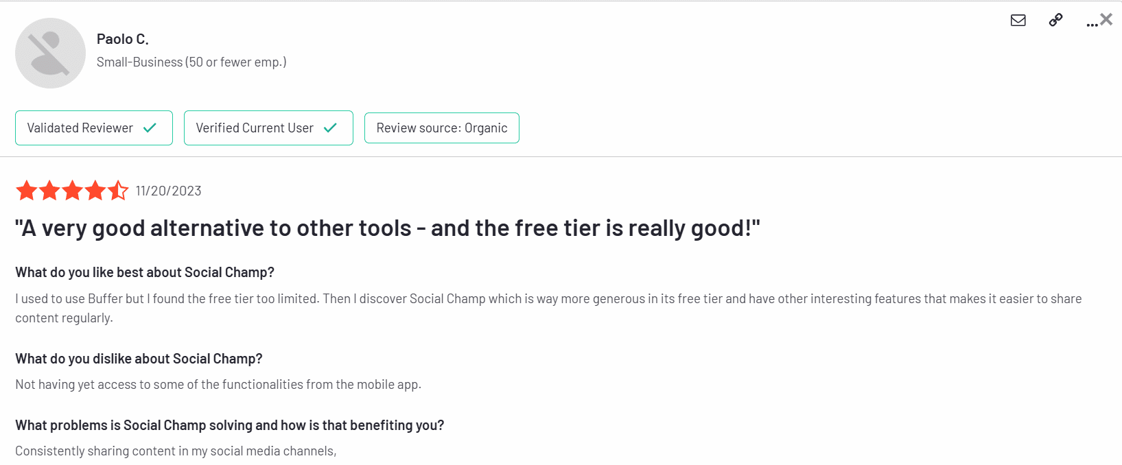 Everything You Need to Know About Coosto Pricing 16 Paolo C.’s Review On G2 For Social Champ