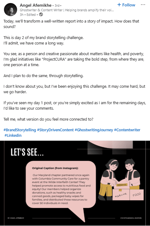 Social Media Storytelling: How It's Done in 2026 10 A LinkedIn Post About Brand Storytelling