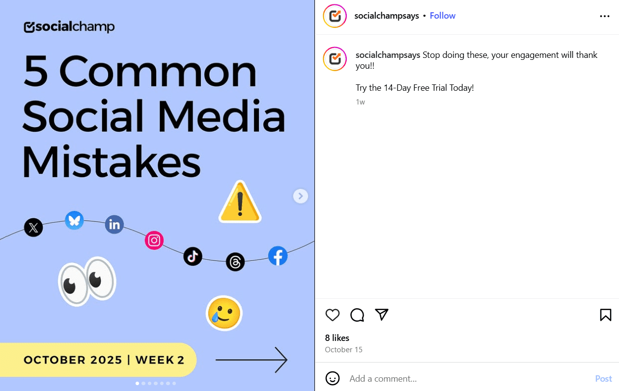 The True Social Media Manager Job Description: 10 Roles You're Actually Playing 6 Social Champ's Carousel Post on Instagram