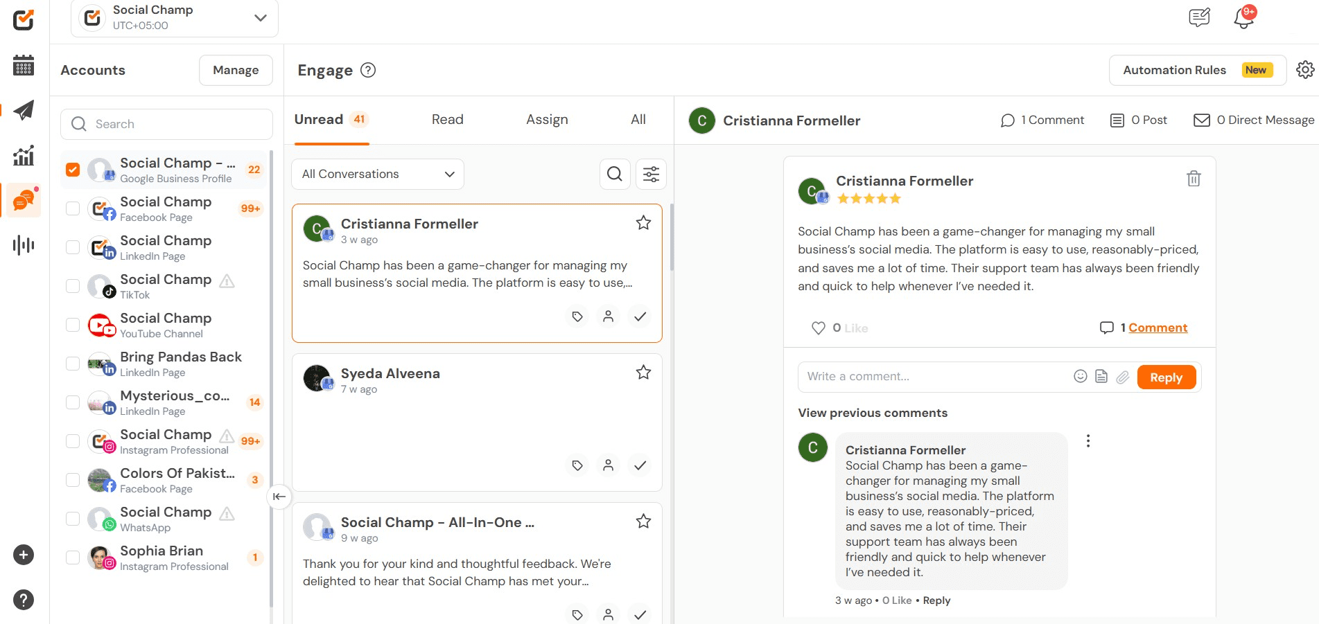 Top 12 Community Management Tools for Social Media in 2025 (Tried & Tested) 8 Social Champ's Social Inbox
