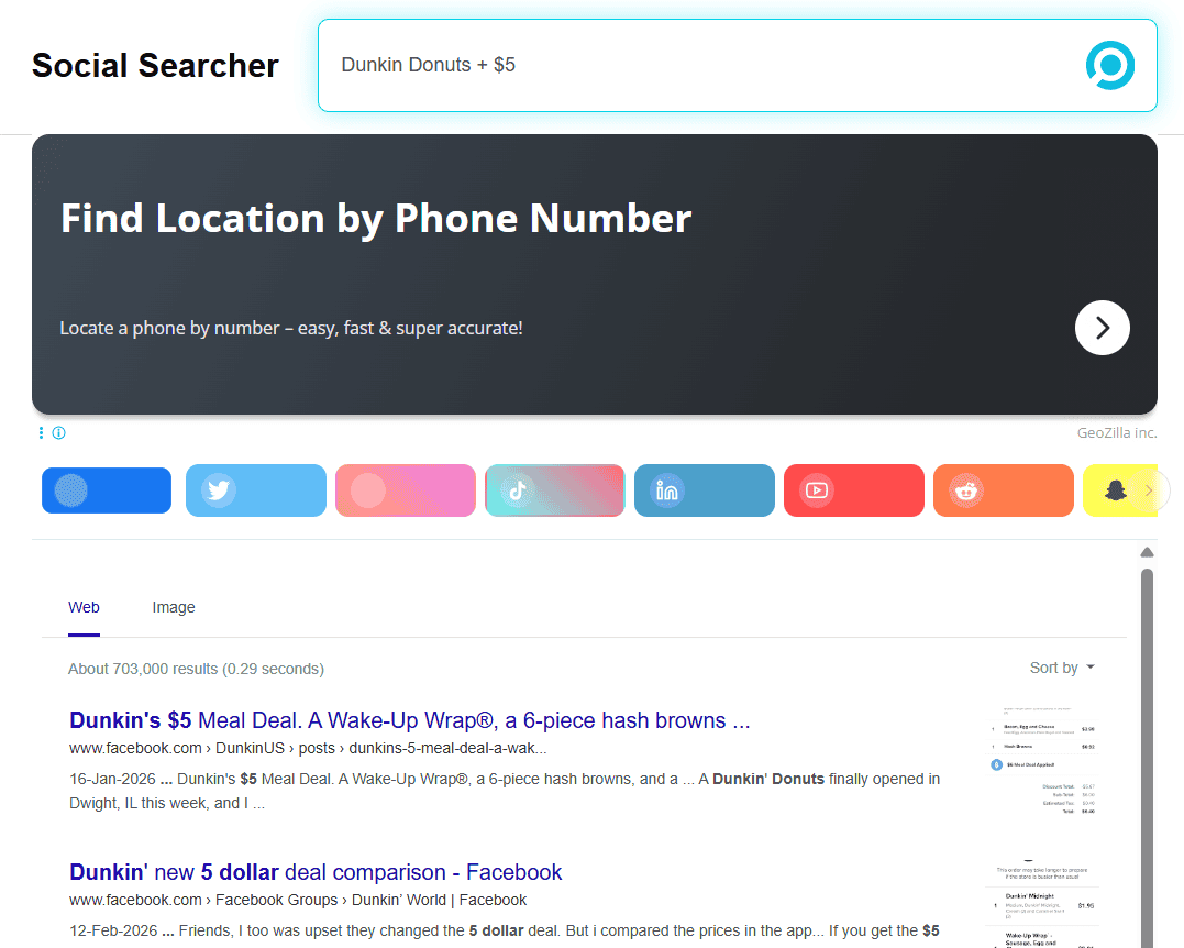 Social Searcher's Dashboard
