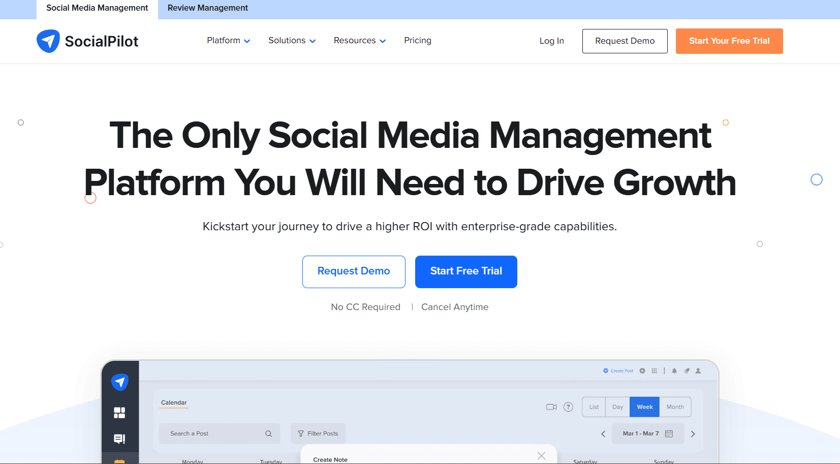 Top 12 Community Management Tools for Social Media in 2025 (Tried & Tested) 15 SocialPilot's Landing Page